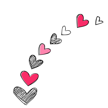 一串爱心装饰素材