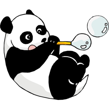 卡通吹泡泡