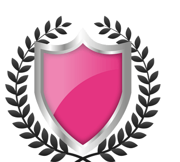 粉红色金属盾牌