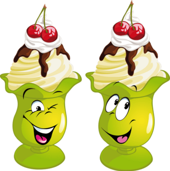 卡通绿色雪糕甜点杯