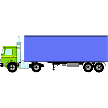 集装箱卡车矢量图