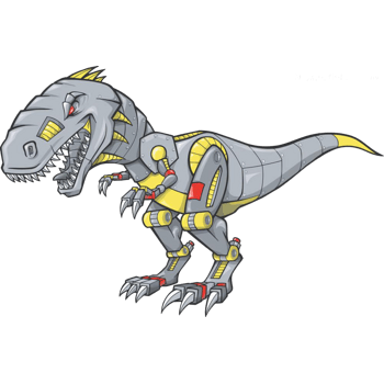 彩绘机甲卡通恐龙