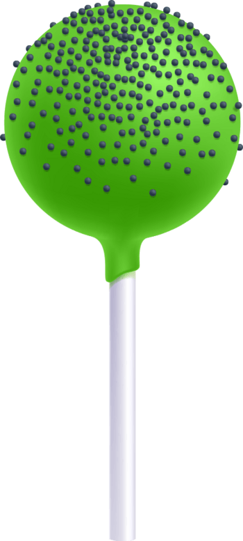 矢量绿色棒棒糖