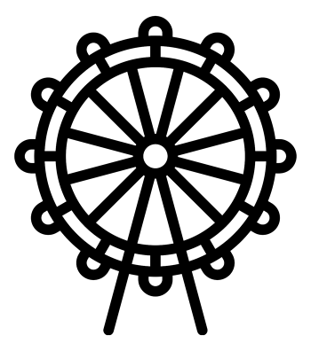 卡通手绘摩天轮