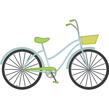 卡通自行车图案