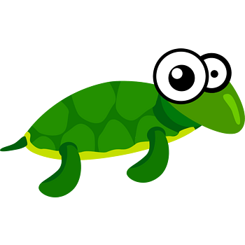 卡通手绘绿色海龟