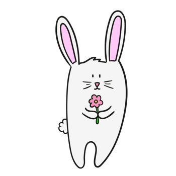 可爱动物小花兔子