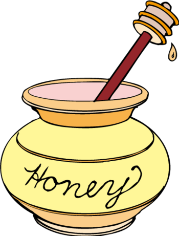 蜂蜜罐简笔画涂色图片