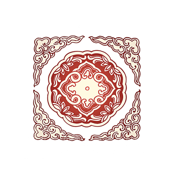 中国风红色花纹素材背景