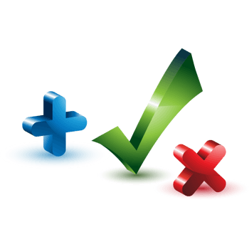 手绘彩色对号符号标志