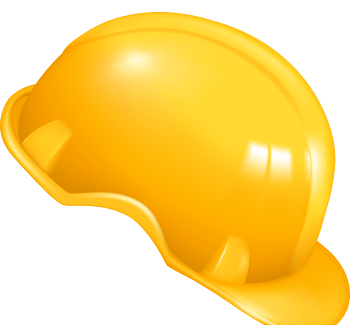 矢量黄色安全帽