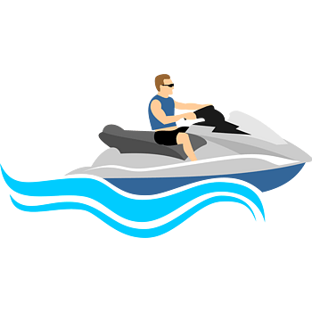 卡通水上摩托运动