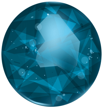 表面蓝色俯视的宝石