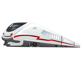 手绘高铁客运