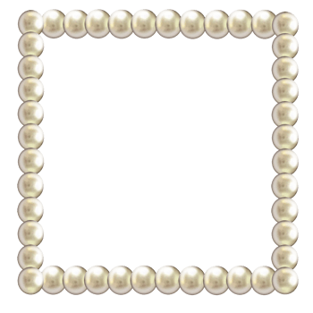 钻石珠宝素材 珍珠方框边框