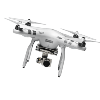 正视飞行白色无人机