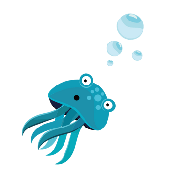 卡通水母海洋动物