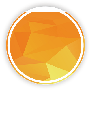 圆形橙色不规则几何体