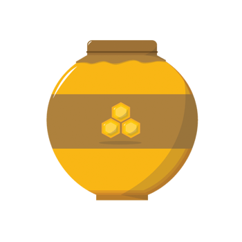 矢量手绘蜂蜜罐素材