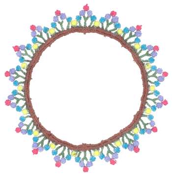 手工布艺装饰圆形边框