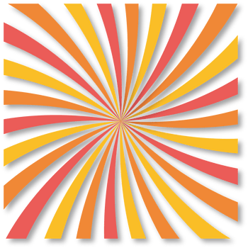 矢量手绘彩色放射状装饰