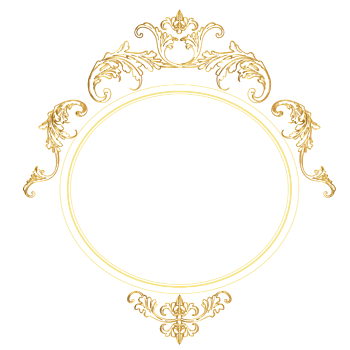 矢量金色圆形欧式画框