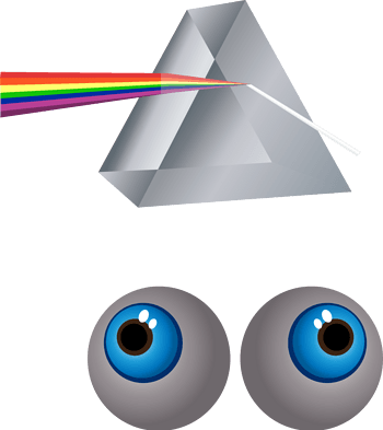 三棱镜下的彩虹