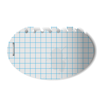 方格椭圆不规则纸张
