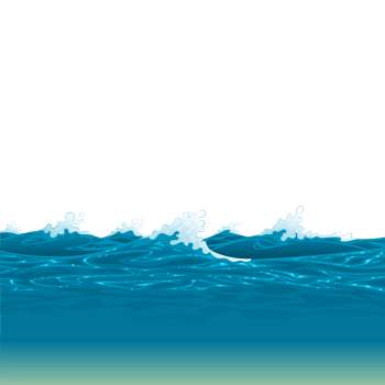 波浪滔滔的海平面