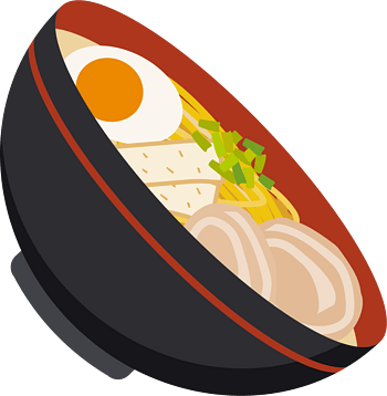 一碗鸡蛋面卡通手绘图标元素