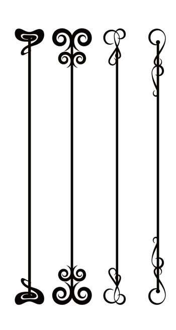 欧式黑色竖分割线