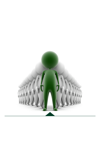 立体白色小人队伍