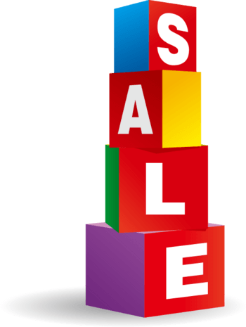 彩色方块销售标志