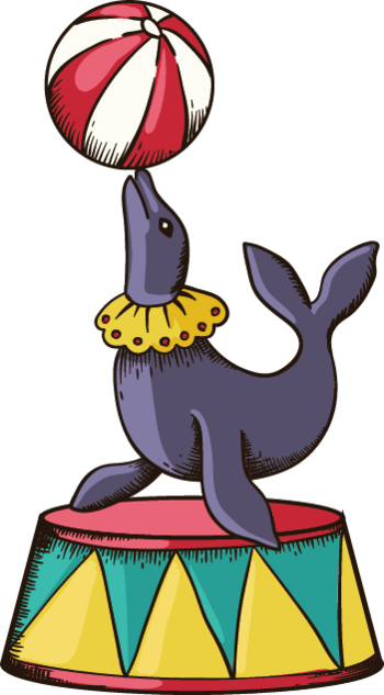 万素网 免抠元素 卡通手绘 海象 下载:1 尺寸:351*635