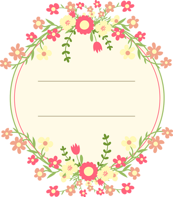 矢量花朵装饰文本框