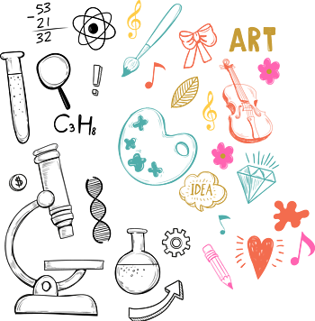 矢量手绘兴趣爱好