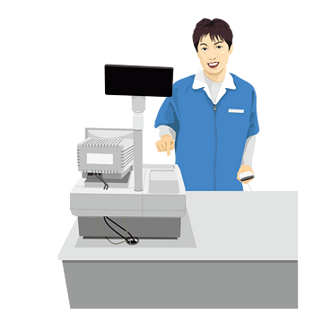 矢量超市收银计算金融图标