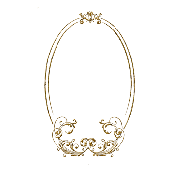 欧式复古花纹椭圆形边框