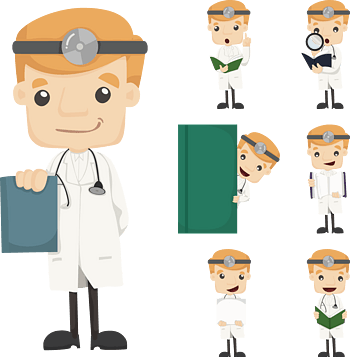 卡通医生看病例