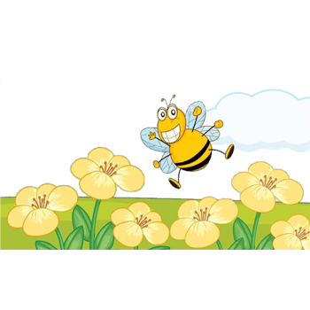 蜜蜂采蜜卡通