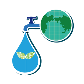 珍惜水资源环保地球创意图
