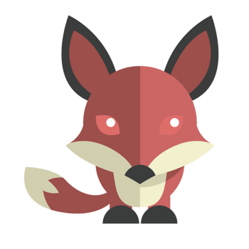 矢量卡通狡猾狐狸