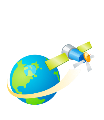 卡通彩色卫星图