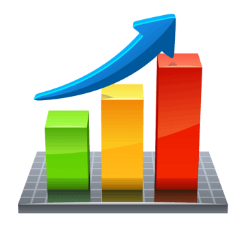 彩色柱状统计图