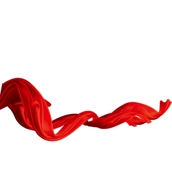 喜庆红绸带素材