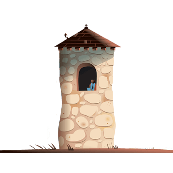 矢量卡通碉堡