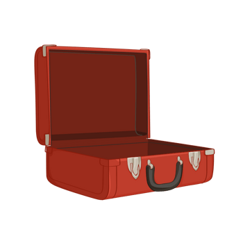 卡通手绘行李箱