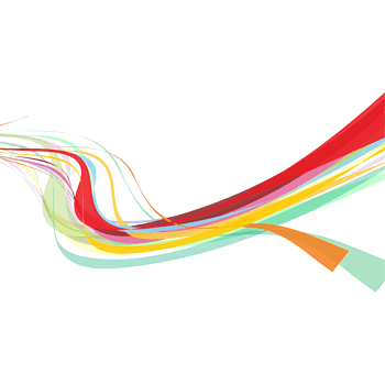 矢量手绘彩色线条