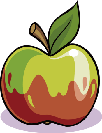 矢量卡通青苹果