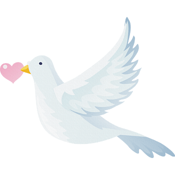 卡通手绘鸽子图案